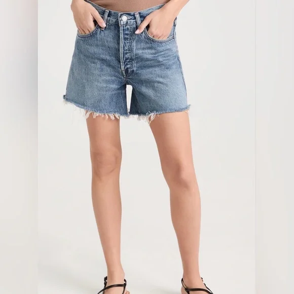 AGOLDE Parker long shorts skywave blue size 28 - Picture 2 of 6